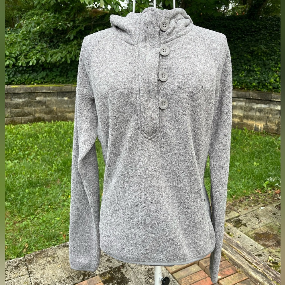 The North Face Gray Crescent Sunshine Button & Zip Hoodie